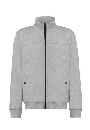 Street One MEN, SWEATJACKE MIT 3D-STRUKTUR UND STEHKRAGEN - Zip-up sweatshirt - warm grey melange