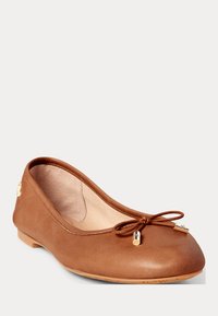 Lauren Ralph Lauren JAYNA LEATHER FLAT - Ballerine - deep saddle tan