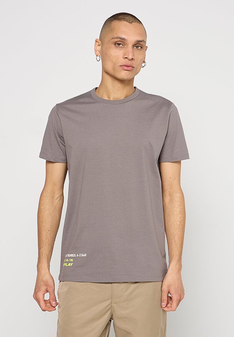 Replay T-shirt print grijs