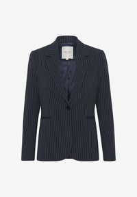 Unselected, dark navy pinstripe