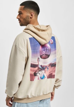 CHEST SIGNATURE METAVERSE BLOCK  - Užtrauktuku užsegamas treningas - off white