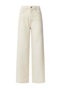 STRIPE - Sirgete säärtega teksad - oz ecru stripe denim