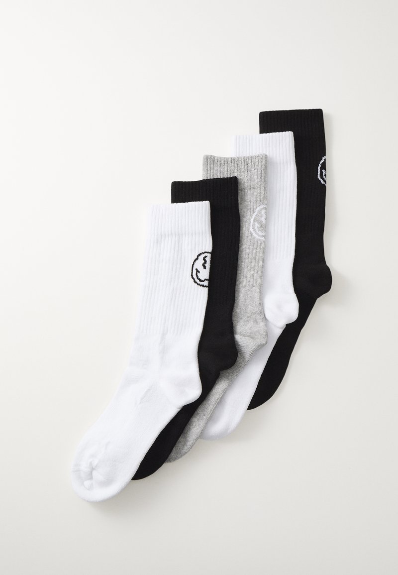 YOURTURN by Zalando - 5 PACK UNISEX - Zeķes - black/grey/white, Palielināt