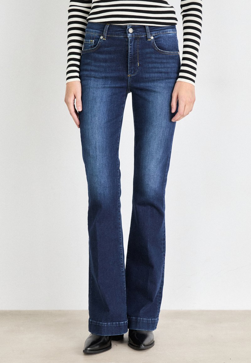 LIU JO PANT AUTHENTIC BEAT - Jean bootcut - blue denim