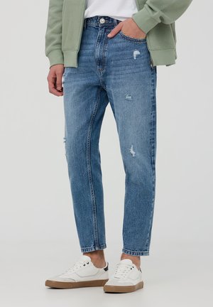 Terranova ROTTURE PICCOLE - Jeans slim fit - blu denim medio