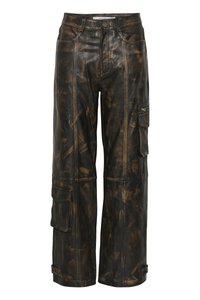 LINERA - Leather trousers - black vintage