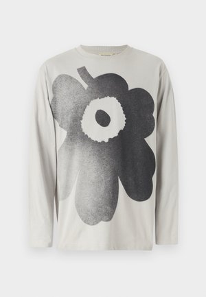 BIITTI UNIKKO PLACEMENT UNISEX - Camiseta de manga larga - light grey/black