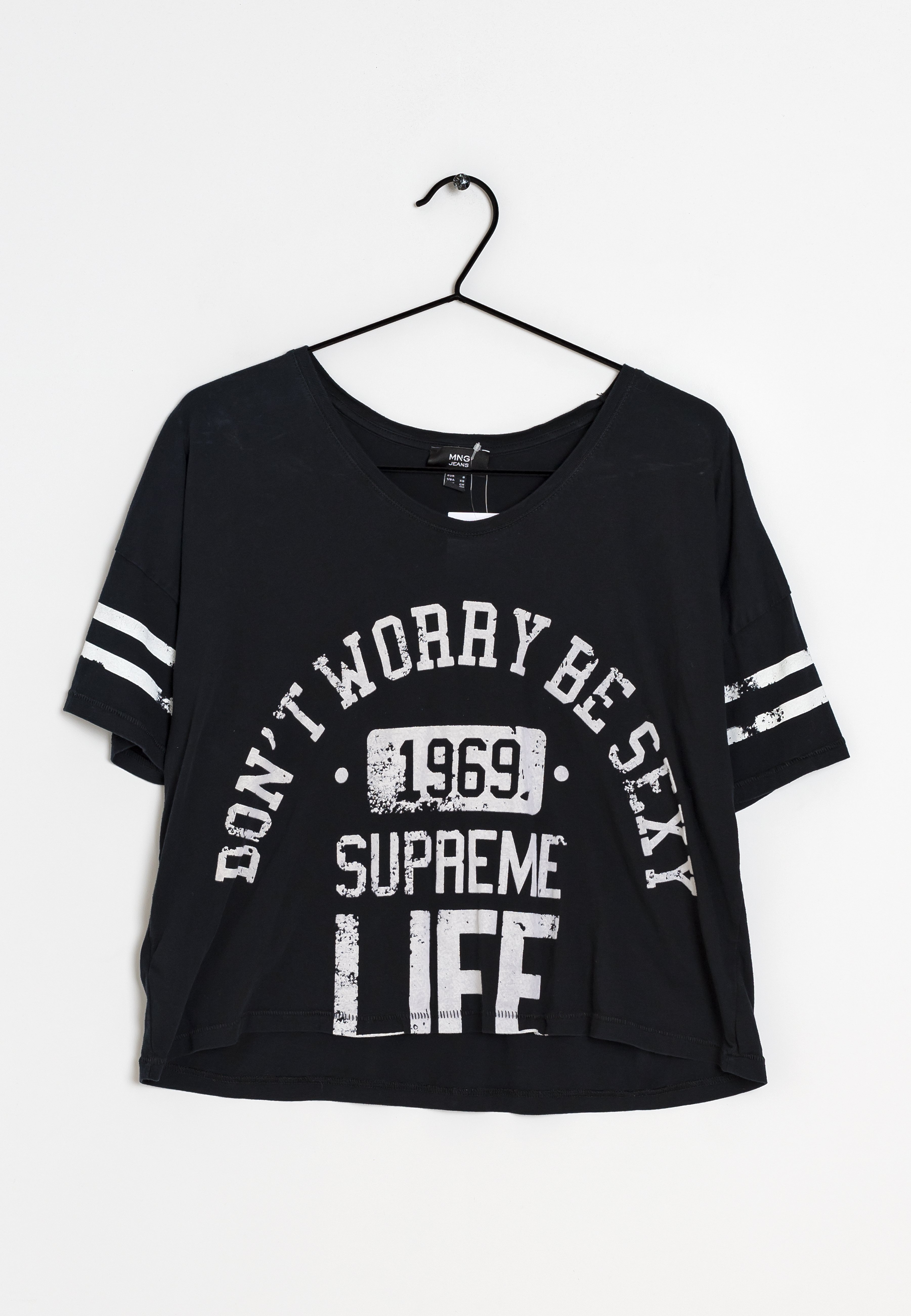 mango black shirt