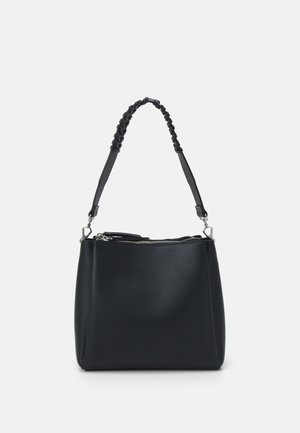 NIKI SHOPPING BAG 39 IN BLACK CRUMPLED CALFSKIN SILVER HARDWARE