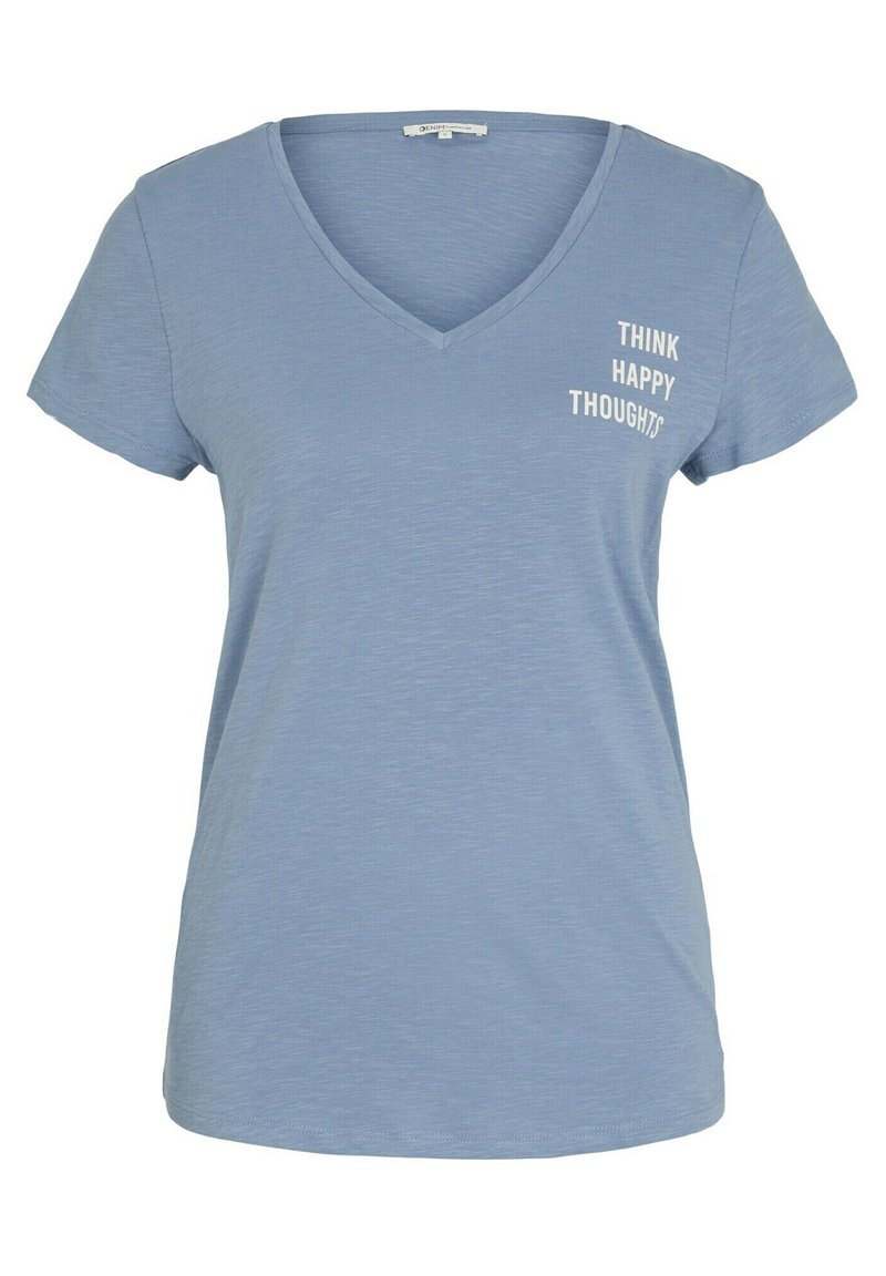 Damen T-Shirts | TOM TAILOR DENIM MIT TEXTPRINT T-Shirt print soft mid blue/blau - LN69429 Damen T-Shirts | TOM TAILOR DENIM MIT TEXTPRINT T-Shirt print soft mid blue/blau - LN69429