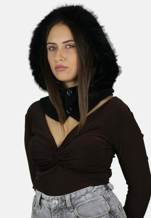 SCALDACOLLO CON CAPPUCCIO - Foulard à cheveux - nero