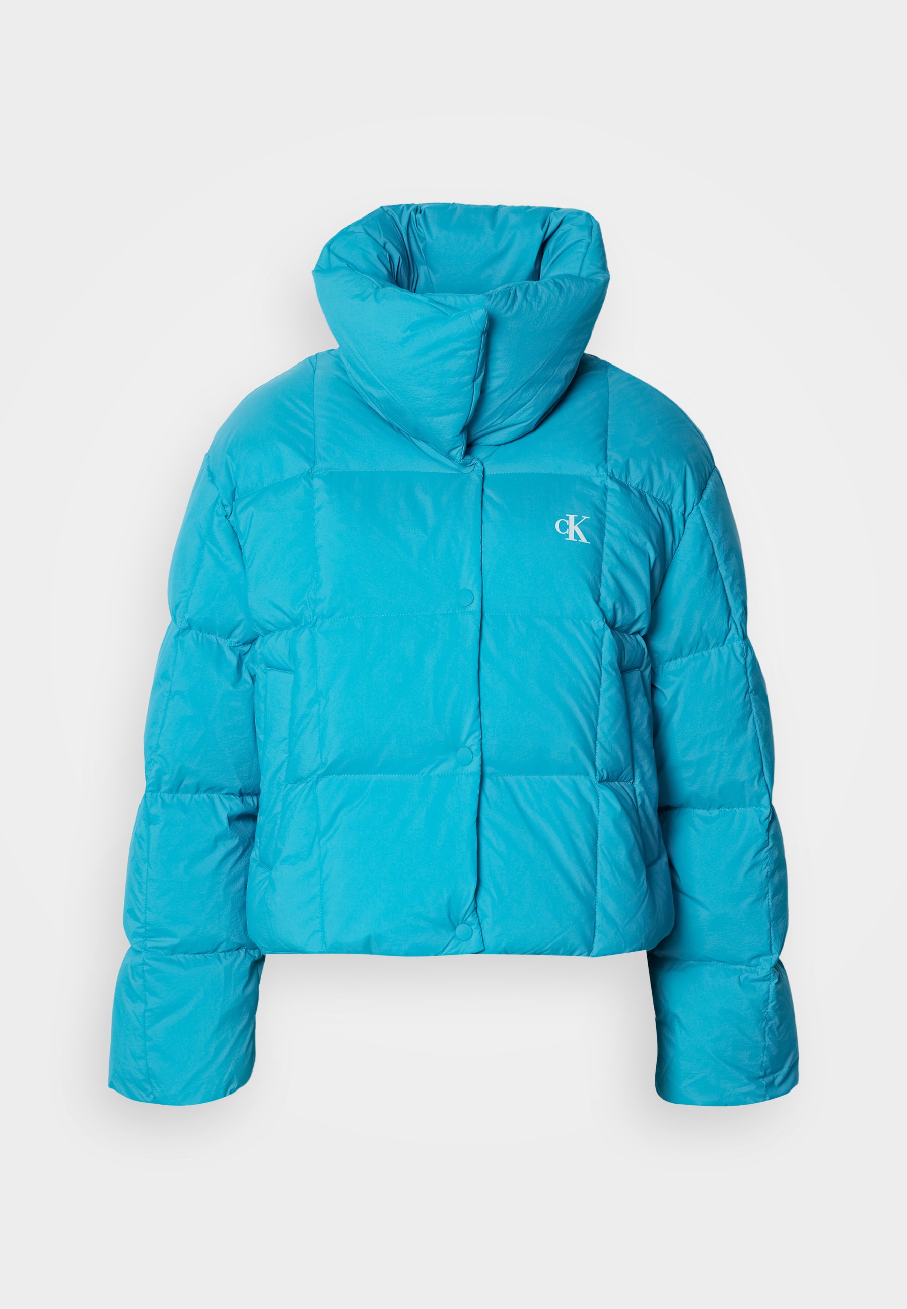 Calvin Klein Jeans PUFFER - Bunda z prachového peří - teal slate
