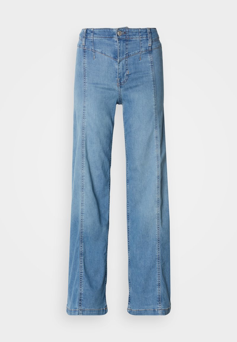 Free People Wide leg lichtblauw denim