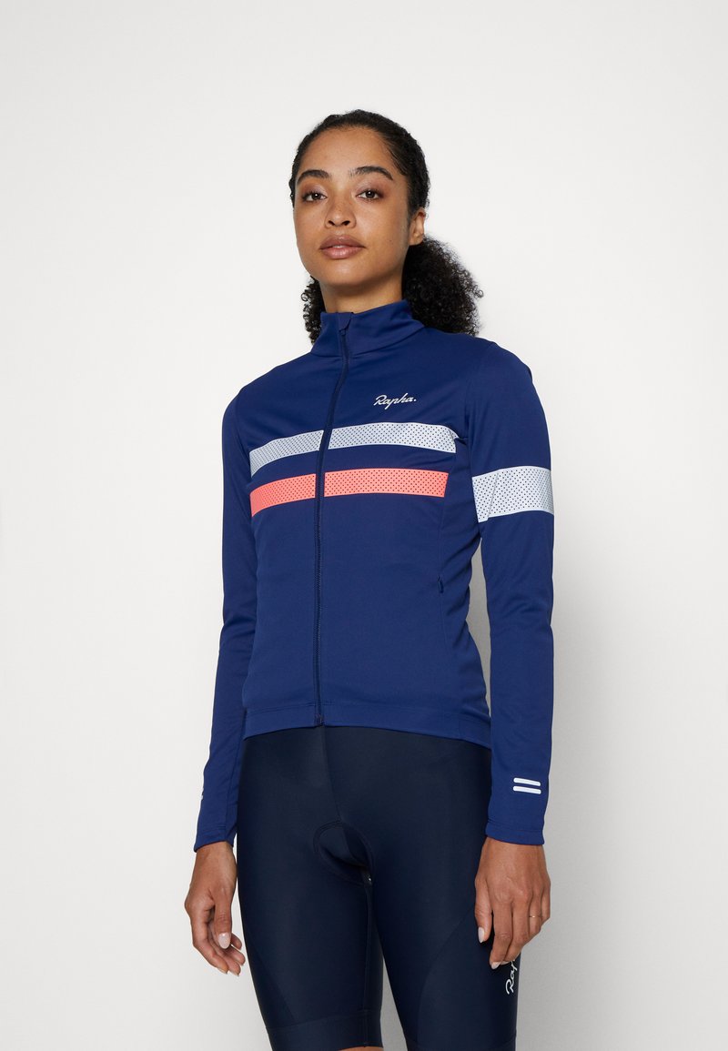 Rapha WOMENS BREVET GORE INFINIUM Cycling Jersey navy/hi vis pink