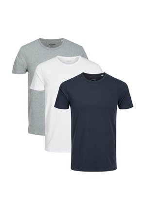 3ER PACK - T-shirts basic - weiß grau blau