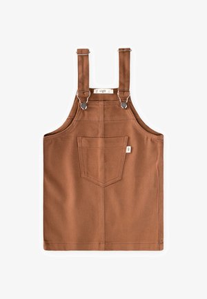 Cigit, GABARDINE PINAFORE DRESS - Jurk - brown