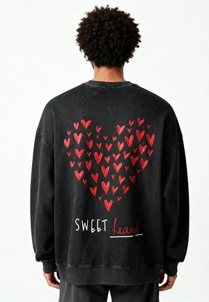 SWEET EMBROIDERY UNISEX - Felpa - washed black