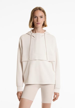 OYSHO SOFT-TOUCH WITH ZIP - Felpa - sand