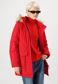 Object OBJREYNARD SQUARE SLEEVE NOOS - Strikkegenser - flame scarlet