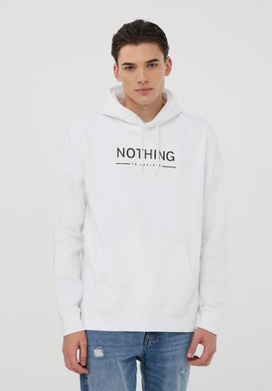 CHIUSA BOX LOGO - Felpa con cappuccio - bianco ottico