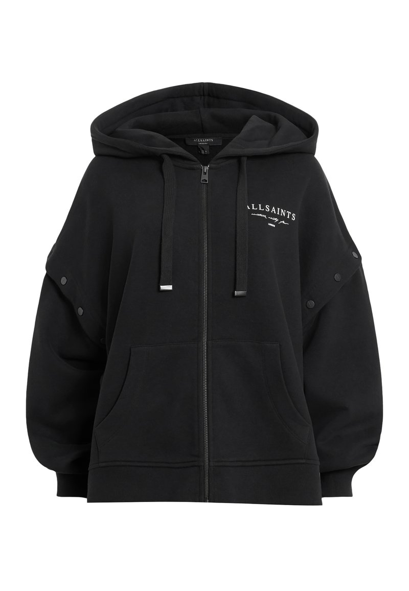 AllSaints Sweater met rits zwart