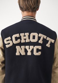 Schott Kožená bunda - navy/beige