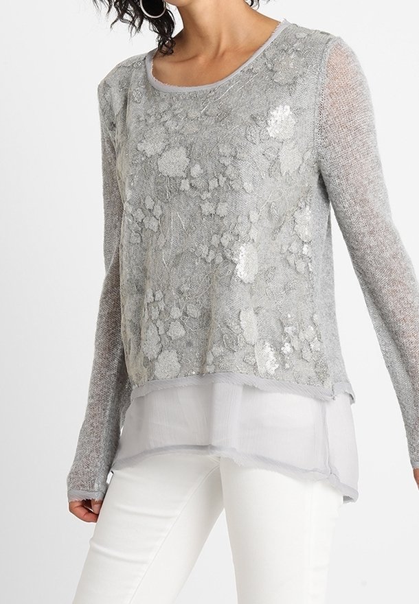 Cream Strickpullover - silver-coloured