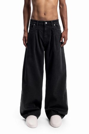 BALLOON DART VINTAGE UNISEX - Laza szabású farmerek - vintage black