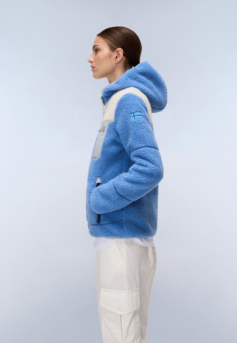 Parka capuche fausse fourrure amovible bleu marine homme | La Halle