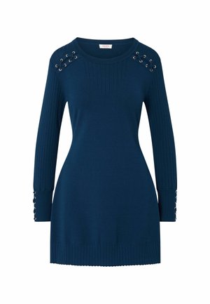 LIU JO, LIU JO STRICKKLEID MIT SCHNÜRUNGEN - Φόρεμα-πουλόβερ - blue