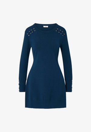 LIU JO, LIU JO STRICKKLEID MIT SCHNÜRUNGEN - Robe pull - blue