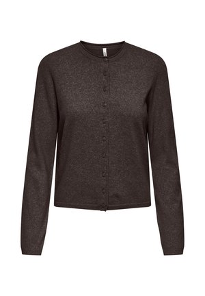 ONLY, ONLLOYAL LS O-NECK BUTTON CARDI KNT NOOS - Gilet - chocolate torte