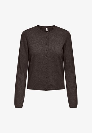 ONLY, ONLLOYAL LS O-NECK BUTTON CARDI KNT NOOS - Gilet - chocolate torte