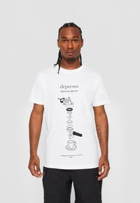 Mister Tee - DEPRESSO  - T-shirt con stampa - white Immagine in miniatura 1