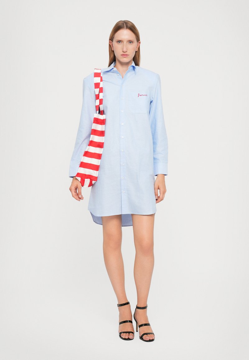 sachin and babi light blue dress I.Code black embroidered shirt dress main image 1