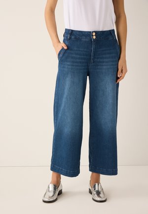 CULOTTE - Wide leg - dark blue denim