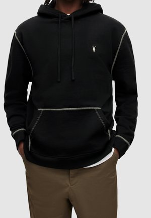 AllSaints Felpa con cappuccio - black