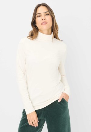 Langærmet T-shirt - soft ecru