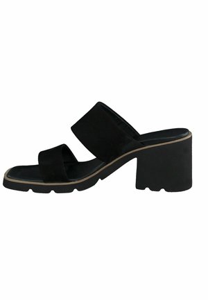 Mules med hæl - black