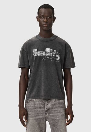 AllSaints SUN CITY CREW - Μπλουζάκι με στάμπα - washed black