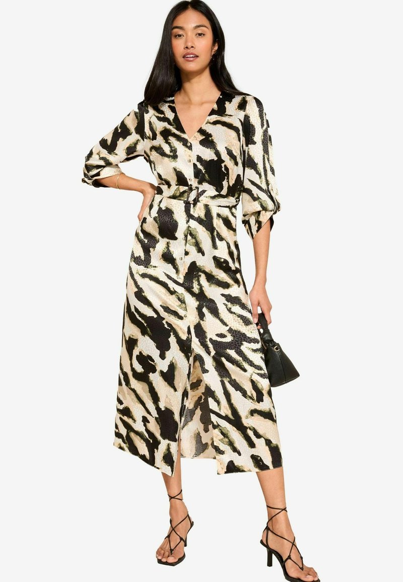 Friends Like These BUCKLE V NECK MIDI REGULAR FIT - Denné šaty - green