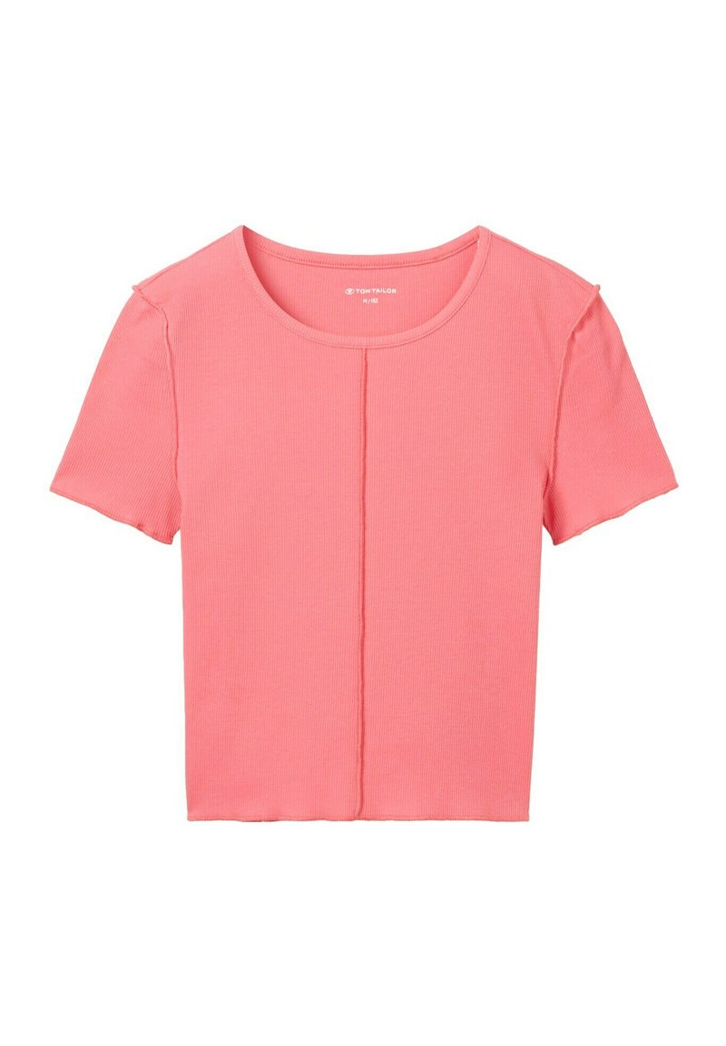 Tom Tailor T-shirt basic donkerroze