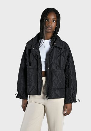Vrouwen parka met capuchon Urban Classics Oversized Diamond Quilted