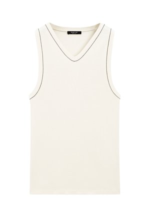 WITH CONTRAST DETAIL  - Top - beige