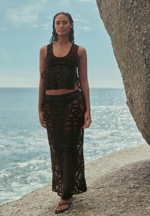 Next, A-line skirt - chocolate brown
