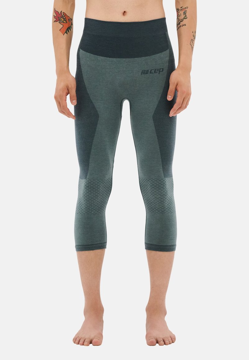 CEP Merino Base Layer Tights 3/4 Skiing - Leggings - bluegrey grey