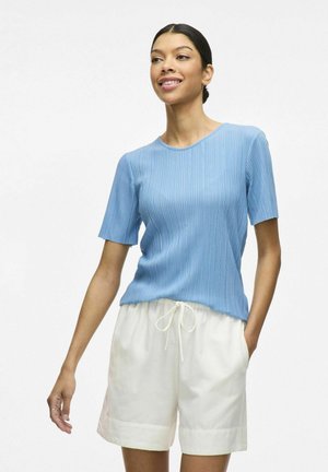 MIT KURZEN ÄRMELN - Basic T-shirt - blissful blue