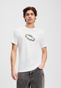 Karl Lagerfeld Jeans - SLIM RING TEE - T-shirt con stampa - white Immagine in miniatura 1