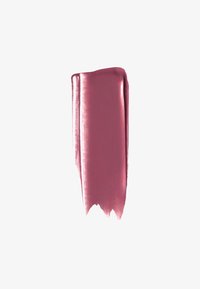 Cremiger Lippenstift-Swatch in einem Mauve-Ton mit glänzender Oberfläche, glatter Textur und einer leicht verjüngten Kante an einem Ende.