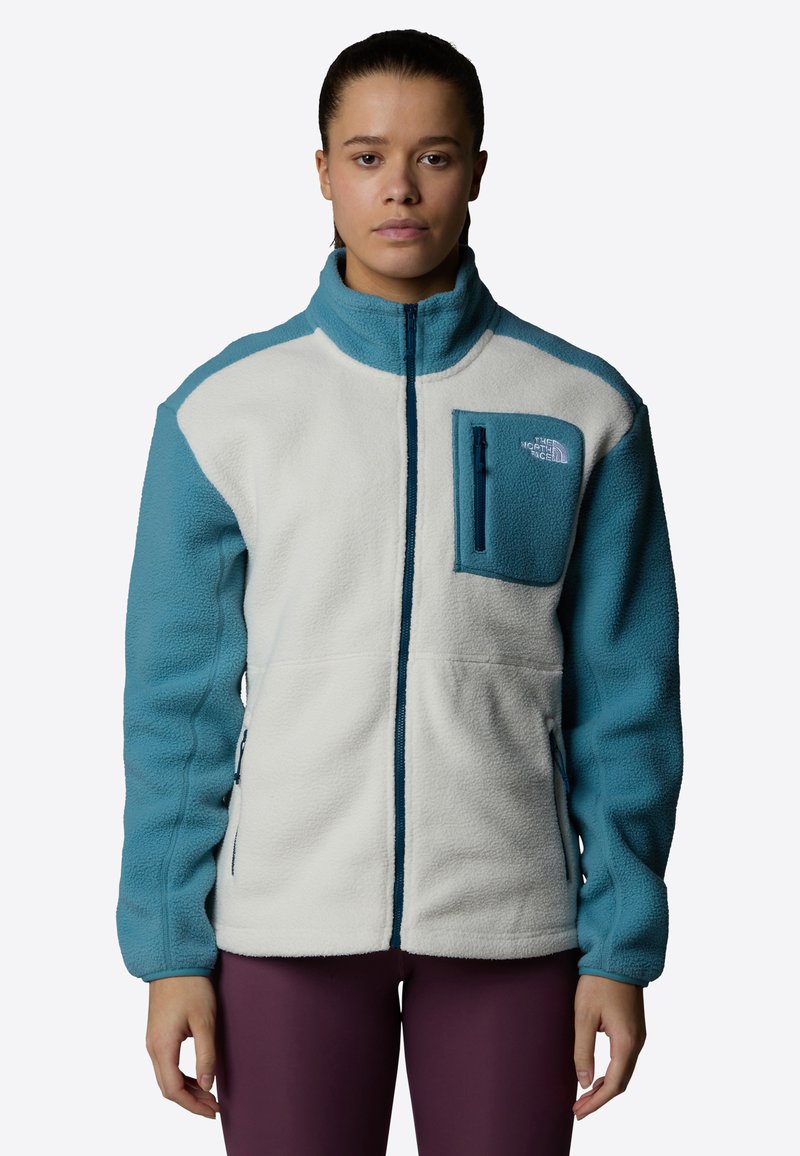 The North Face YUMIORI FULL ZIP - Polárdzseki - white dune algae blue m